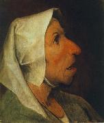 BRUEGEL, Pieter the Elder Portrait of an Old Woman  gfhgf Sweden oil painting reproduction